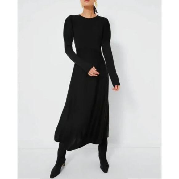 Pomander Place - XL - Black Brielle Long Sleeve Knit Sweater Maxi Dress - NWT - Picture 2 of 7